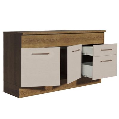 Balcão De Pia 150 Cm Es Madesa Rustic/crema