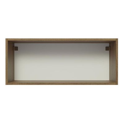 Armário Aéreo 80 Cm 1 Porta Basculante Rustic/Branco Veludo