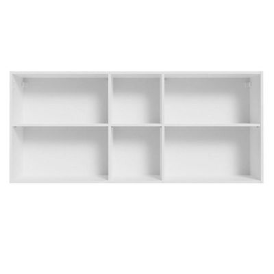 Armário Aéreo 150 Cm 2 Portas E 2 Nichos Branco Branco
