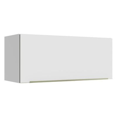 Armário Aéreo 80 Cm 1 Porta Basculante Branco/Branco Veludo
