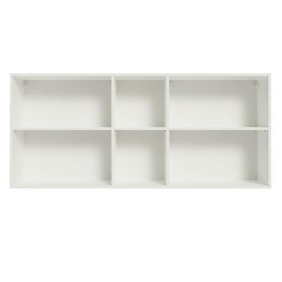 Armário Aéreo 150 Cm 2 Portas E 2 Nichos Branco/Preto