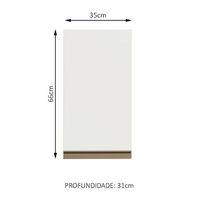 Armário Aéreo Madesa Reims 35cm 1 Porta Branco