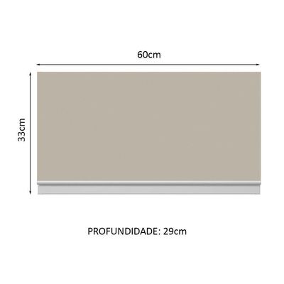 Armário Aéreo 100% Mdf 60 Cm 1 Porta Basculante Branco/crema Smart Madesa Branco/crema
