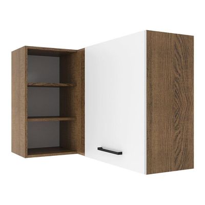 Armário Aéreo 1 Porta Para Linha De 60 Cm Rustic/Branco