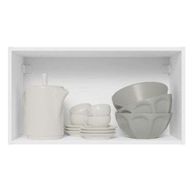 Armário Aéreo 100% Mdf 60 Cm 1 Porta Basculante Branco/crema Smart Madesa Branco/crema