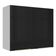 Armário Aéreo Madesa Lux 80cm 2 Portas Branco Preto
