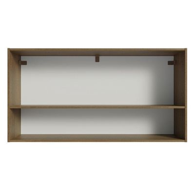 Armário Aéreo Cozinha 105cm 2 Portas 1 Nicho Rustic/cinza Emilly Madesa Rustic/cinza