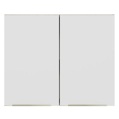 Armário Aéreo 80 Cm 2 Portas Rustic/Branco Veludo