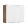 Armário Aéreo 80 Cm 2 Portas Rustic/Branco Veludo