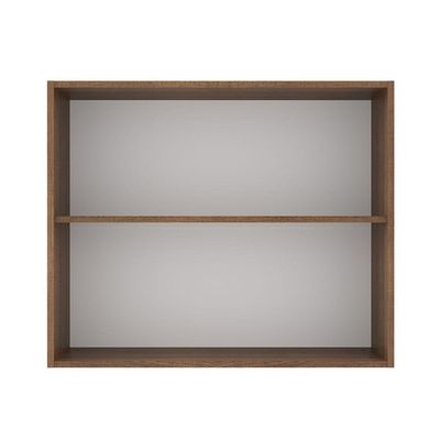 Armário Aéreo 80 Cm 2 Portas Rustic/Branco Veludo