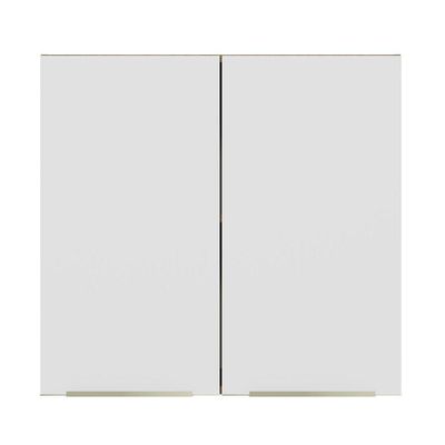 Armário Aéreo 70 Cm 2 Portas Rustic/branco Veludo Lux