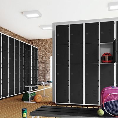Armário Aço 12 Portas Academia Guarda Volume Trinco Preto