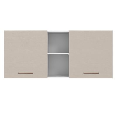 Armário Aéreo 150 Cm 2 Portas Agata Madesa Branco/crema
