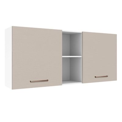 Armário Aéreo 150 Cm 2 Portas Agata Madesa Branco/crema