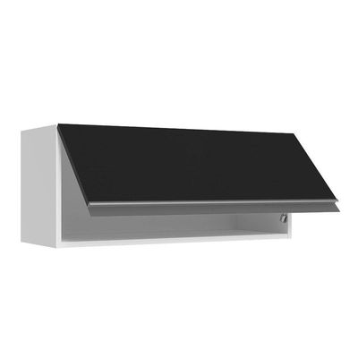 Armário Aéreo 100% Mdf 70 Cm 1 Porta Basculante Branco/preto Acordes Madesa Branco/preto