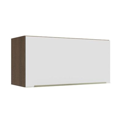Armário Aéreo 70 Cm 1 Porta Rustic/branco Veludo Lux
