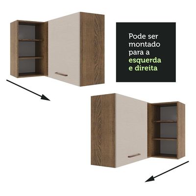 Armário Aéreo De Canto 1 Porta 60 Cm Agata Madesa