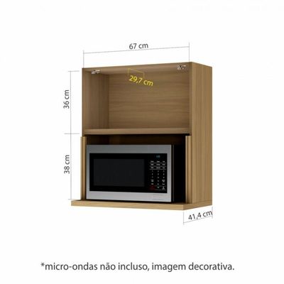 Armario Aereo Micro 1 Porta Basculante   70 Cm  Mdf Nature