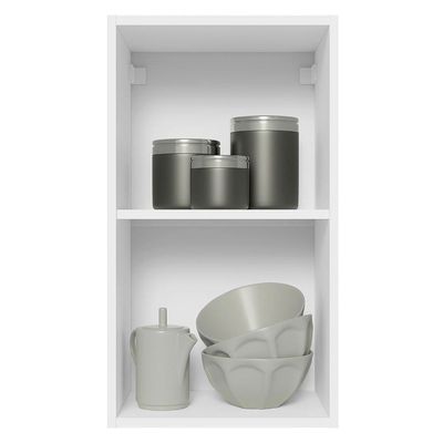 Armário Aéreo 100% Mdf 35 Cm 1 Porta Branco/preto Acordes Madesa