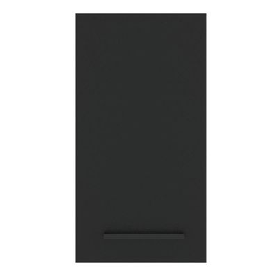 Armário Aéreo Madesa Agata 35cm 1 Porta Branco e Preto