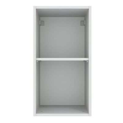 Armário Aéreo Madesa Agata 35cm 1 Porta Branco e Preto
