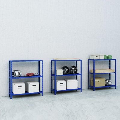 Estante Aço 3 Prateleiras Livros Cozinha Quarto Eaf007 Azul