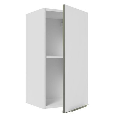 Armário Aéreo 35 Cm 1 Porta Branco/Branco Veludo