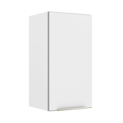 Armário Aéreo 35 Cm 1 Porta Branco/Branco Veludo