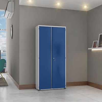Armário Aço Escritório Fechadura 3 Prateleiras Ea303 Azul