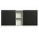 Armário Aéreo 150 Cm 2 Portas E 2 Nichos Branco/Preto