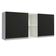 Armário Aéreo 150 Cm 2 Portas E 2 Nichos Branco/Preto