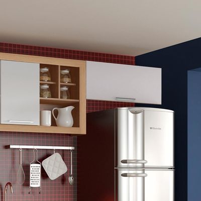 Armario Cozinha Completo Ditália Aspen 4pc S/tampo Cv/br A48