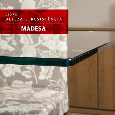 Conjunto Sala De Janta Mesa Tampo De Vidro 2 Cadeiras Rusti