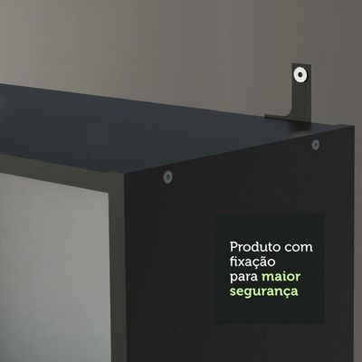 Escrivaninha Rubi e Estante Livreiro 6908 Branco Preto