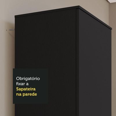 Armário Multiuso 60 Cm 1 Porta Preto Madesa Preto