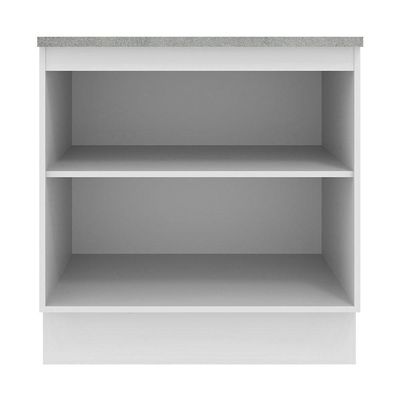 Balcão Madesa Agata 80 Cm 2 Portas - Branco Rustic/branco
