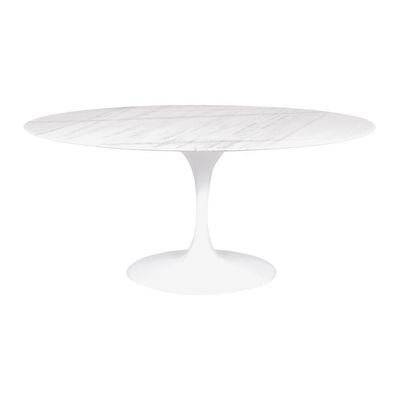 Mesa Saarinen Oval Espírito Santo 160x90cm - Base Branca