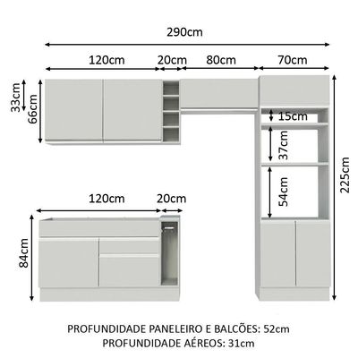 Cozinha Completa com Armário e Balcão (sem Tampo E Pia)