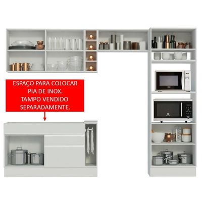 Cozinha Completa com Armário e Balcão (sem Tampo E Pia)