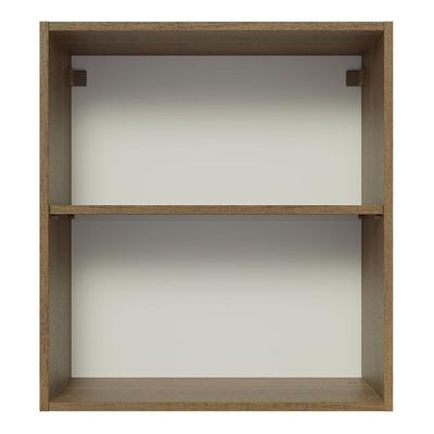 Armário Aéreo Glamy 60cm 1 Pt Rustic/Branco Madesa