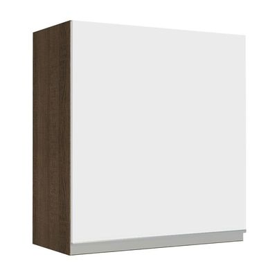 Armário Aéreo Glamy 60cm 1 Pt Rustic/Branco Madesa