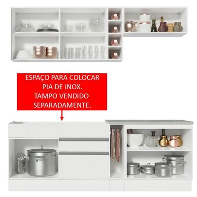 Cozinha Completa Parma c/Armário e Balcão Madesa
