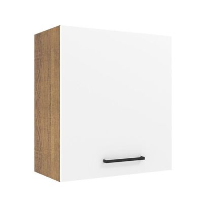 Armário Aéreo 60 Cm 1 Porta Rustic/branco Rustic/branco