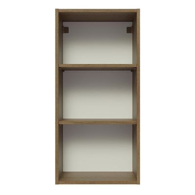 Armário Aéreo Madesa Lux 40x83 cm 1 Porta Rustic e Preto