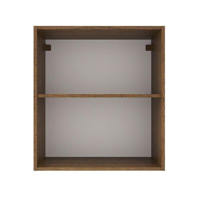 Armário Aéreo Madesa Agata 60cm 1 Porta Rustic Preto
