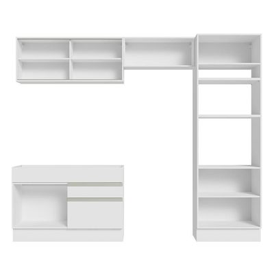 Cozinha Completa 270012 Com Armário E Balcão Branco Branco