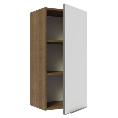 Armário Aéreo 40 X 83 Cm 1 Porta Rustic/branco Veludo Lux Madesa Rustic/branco Veludo