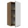 Armário Aéreo 40 X 83 Cm 1 Porta Rustic/branco Veludo Lux Madesa Rustic/branco Veludo