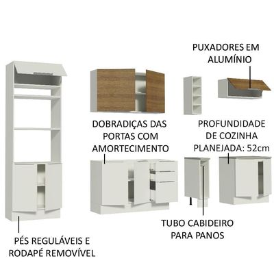 Cozinha Completa Stella com Armário e Balcão Madesa