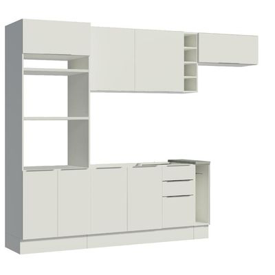 Cozinha Completa Madesa Stella 290002 com Armário e Balcão